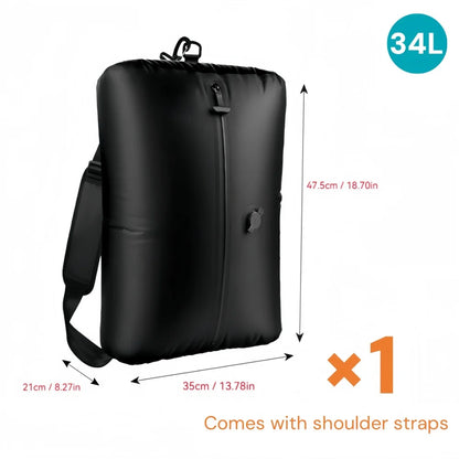 17L Travel Vacuum Bag Reusable Storage Bag Folding Outdoor Compression Bag with Air Pump for Suitcases Backpack Luggage