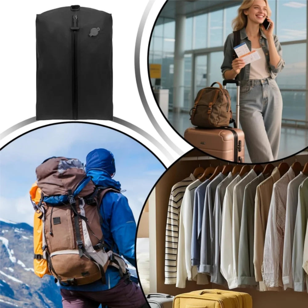 17L Travel Vacuum Bag Reusable Storage Bag Folding Outdoor Compression Bag with Air Pump for Suitcases Backpack Luggage